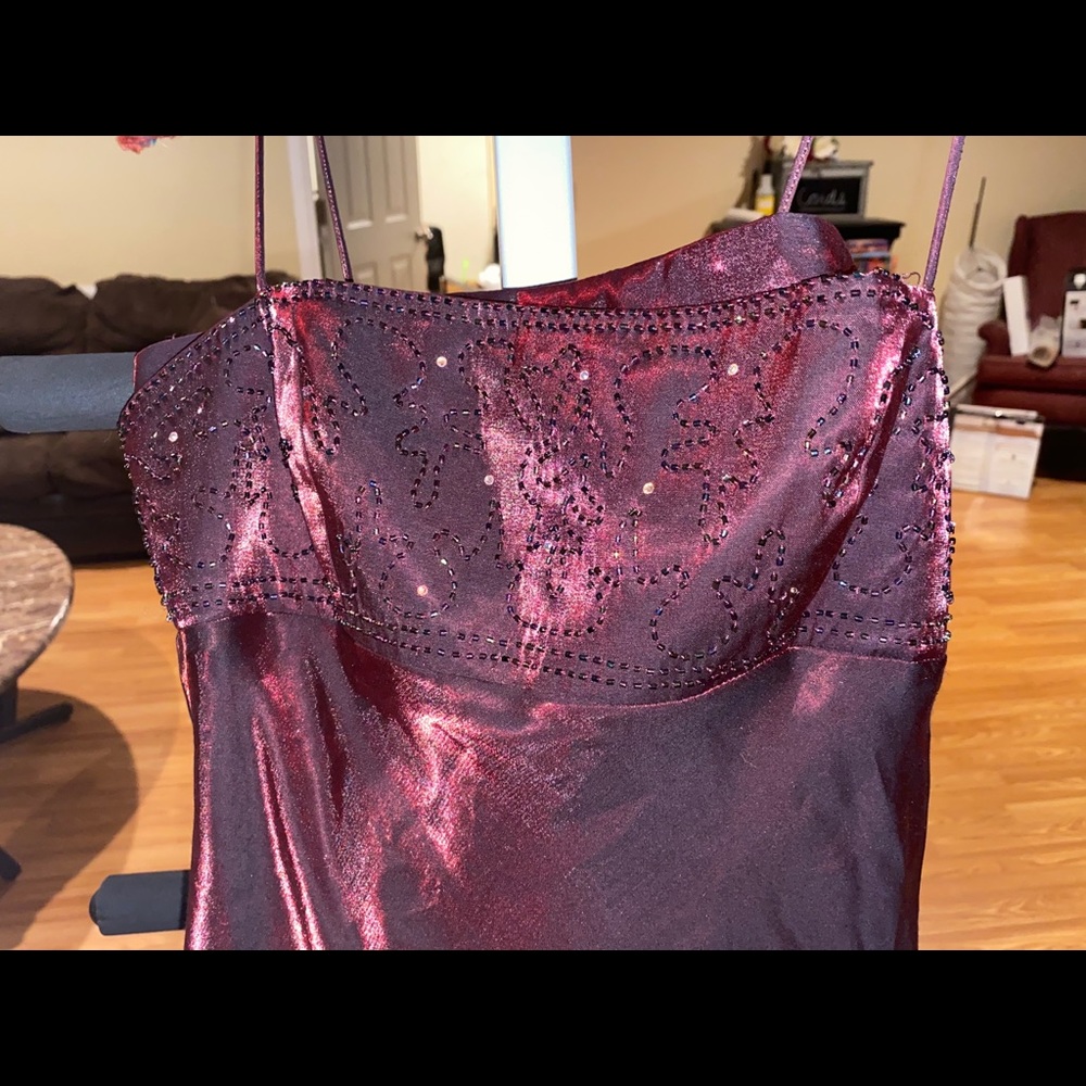 Luminous Burgundy Gown
